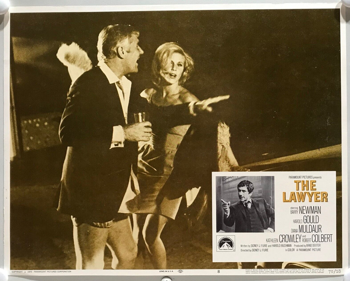 ORIGINAL LOBBY CARDS - THE LAWYER - 1970 - set of 8