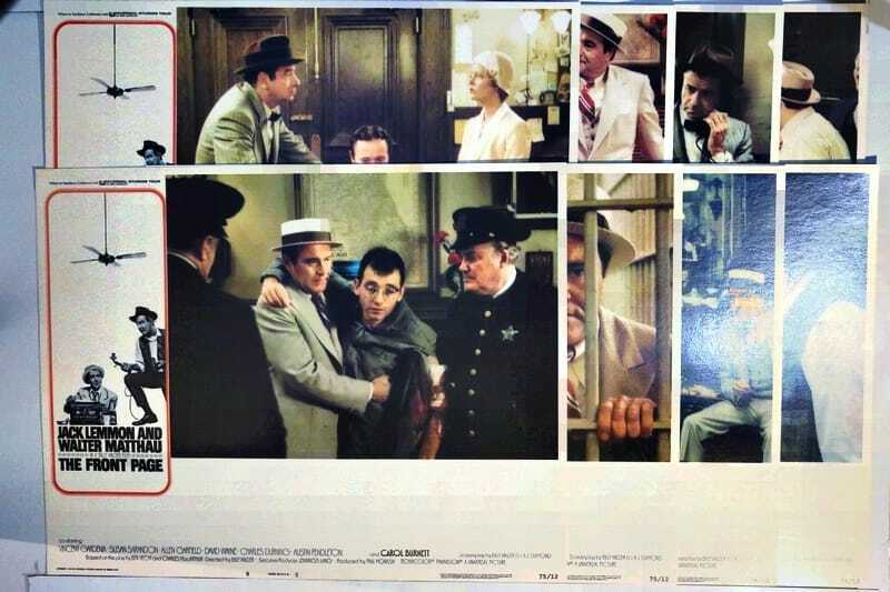 ORIGINAL LOBBY CARDS - THE FRONT PAGE - 1975 - set of 8