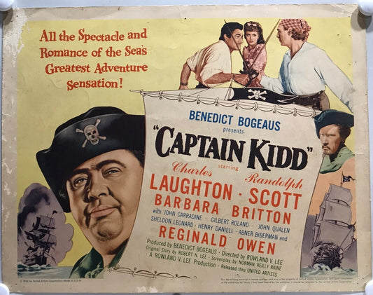 ORIGINAL LOBBY CARDS - CAPTAIN KIDD - 1945 - set of 8
