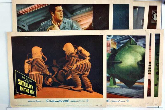 ORIGINAL LOBBY CARDS - SATELLITE IN THE SKY - 1956 - set of 8