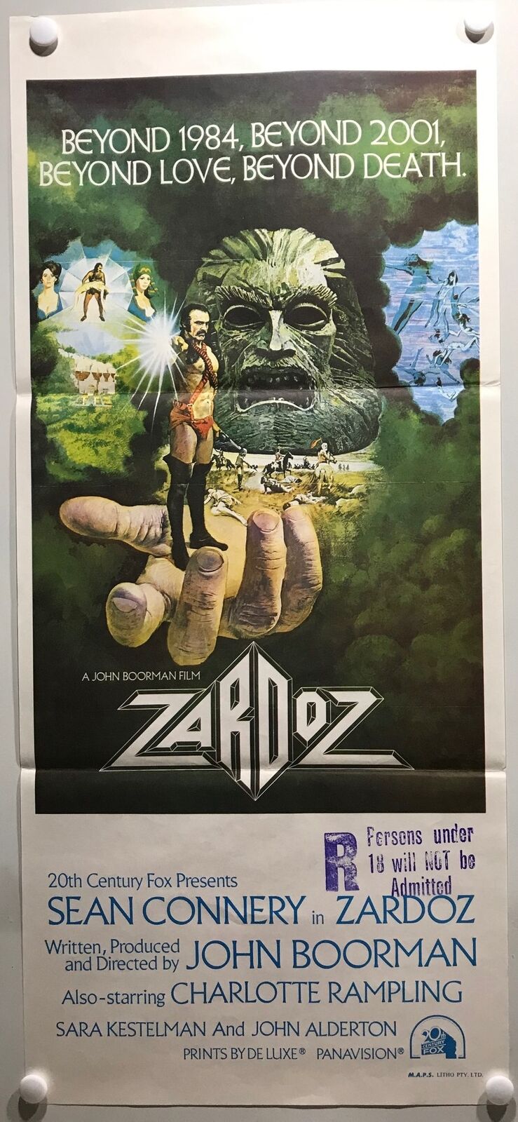 ORIGINAL DAYBILL MOVIE POSTER - ZARDOZ