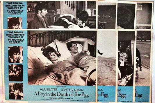 ORIGINAL LOBBY CARDS - A DAY IN THE DEATH OF JOE EGG - 1972 - set of 8