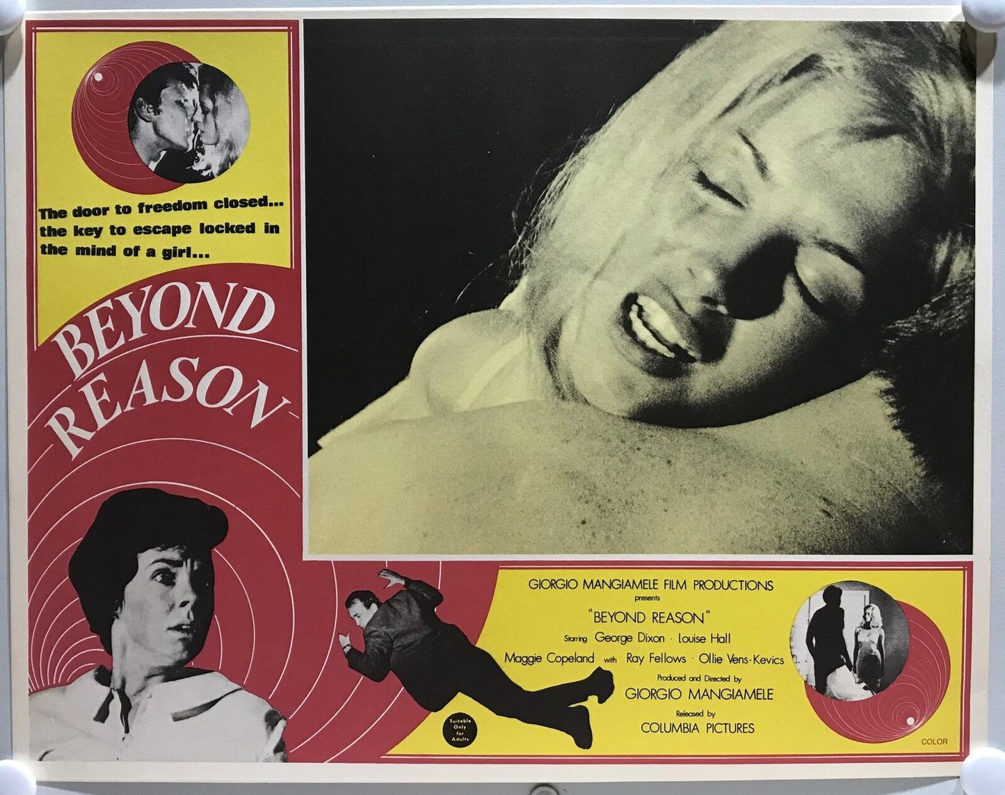 ORIGINAL LOBBY CARDS - BEYOND REASON - 1970 - set of 8 - Australian