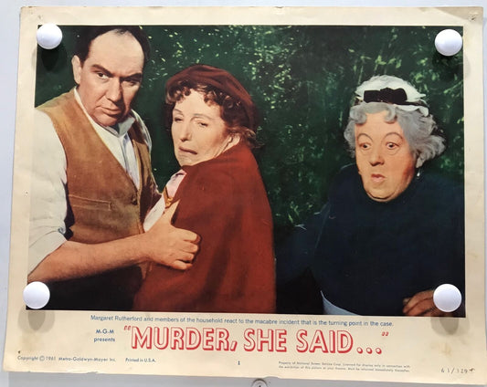ORIGINAL LOBBY CARDS - MURDER, SHE SAID - 1961 - set of 8