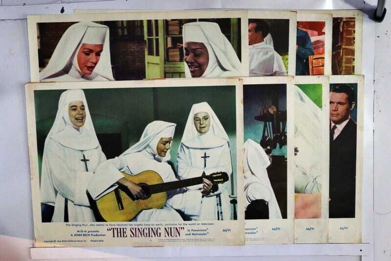 ORIGINAL LOBBY CARDS - THE SINGING NUN - 1966 - set of 8