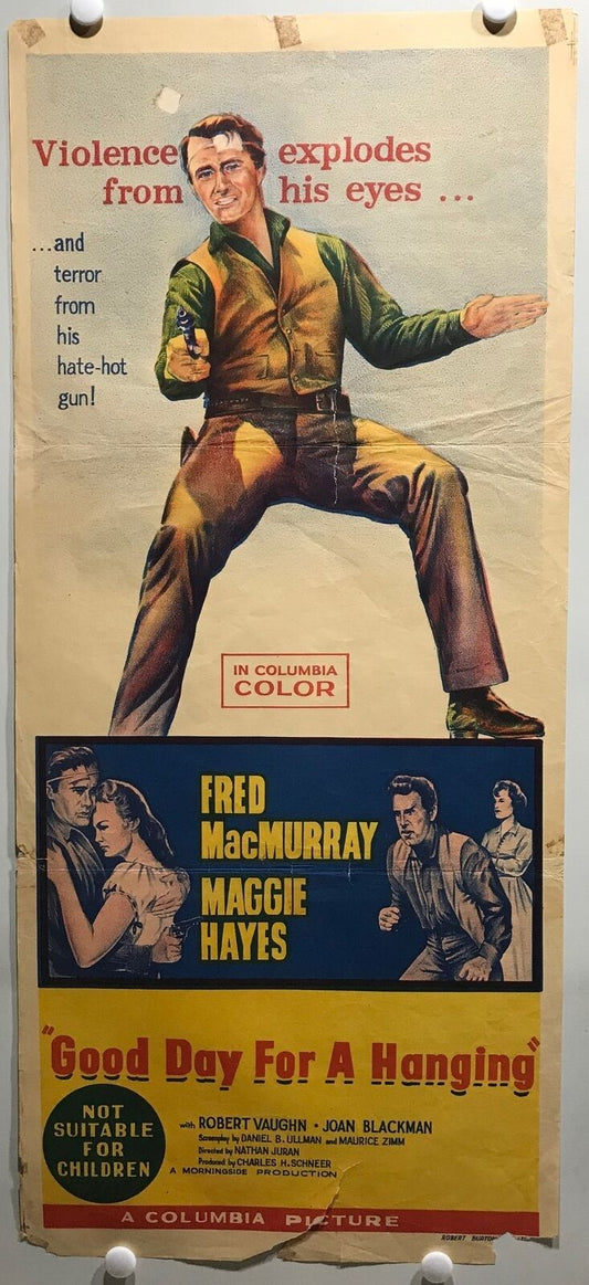 ORIGINAL DAYBILL MOVIE POSTER - GOOD DAY FOR A HANGING