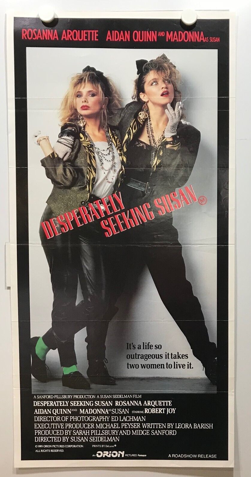 ORIGINAL DAYBILL MOVIE POSTER - DESPERATELY SEEKING SUSAN