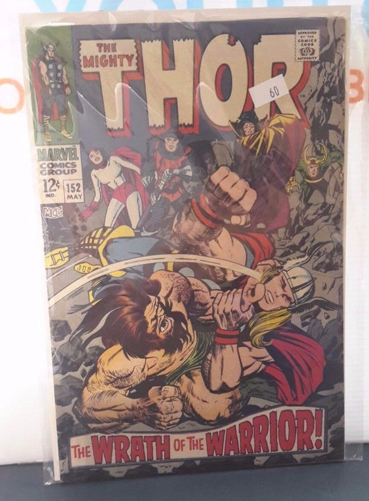 Comic Book Marvel The Mighty Thor # 152  Vintage 12c May