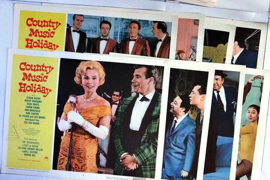 ORIGINAL LOBBY CARDS - COUNTRY MUSIC HOLIDAY - 1958 - set of 8