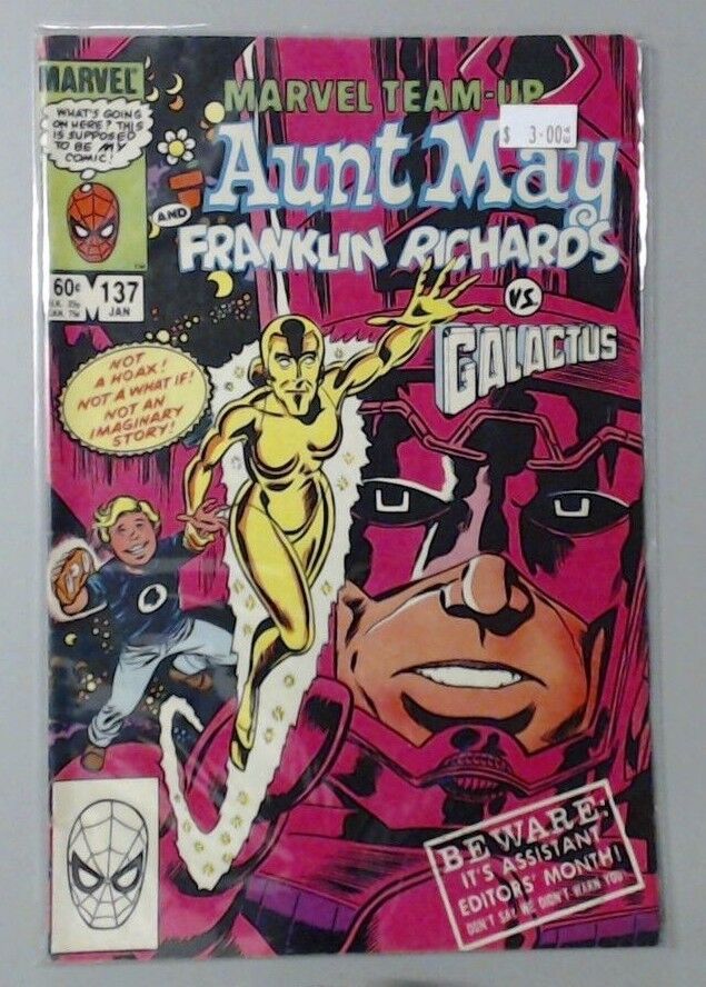 MARVEL COMIC BOOK - TEAM UP AUNT MAY FRANKLIN VS. GALACTUS NUMBER 137