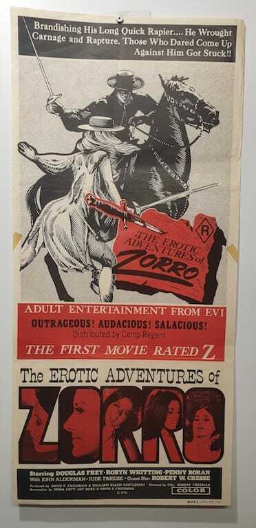 ORIGINAL DAYBILL MOVIE POSTER - THE EROTIC ADVENTURES OF ZORRO - ADULT