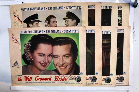 ORIGINAL LOBBY CARDS - THE WELL GROOMED BRIDE - 1946 - set of 8