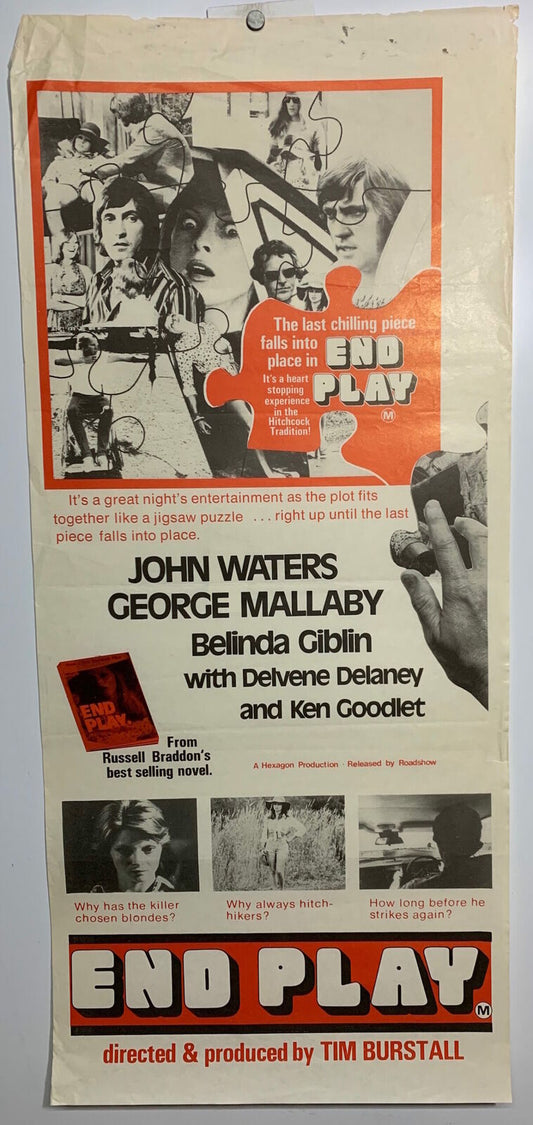 ORIGINAL DAYBILL MOVIE POSTER - END PLAY