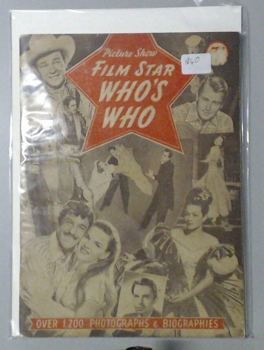 PICTURE SHOW - FILM STAR WHO'S WHO - 1200 MOVIE STAR PHOTOGRAPHS & BIOGRAPHIES