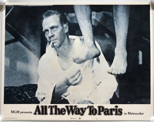 ORIGINAL LOBBY CARDS - ALL THE WAY TO PARIS - 1966 - set of 8