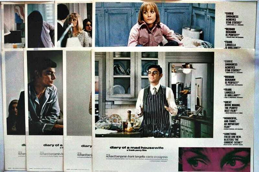 ORIGINAL LOBBY CARDS - DIARY OF A MAD HOUSEWIFE - 1970 - set of 8