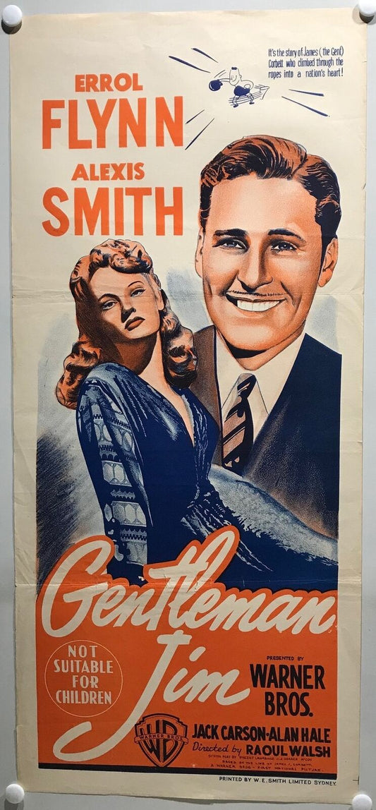 ORIGINAL DAYBILL MOVIE POSTER - GENTLEMAN JIM - 1942