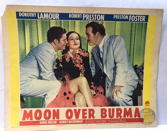 ORIGINAL LOBBY CARD - MOON OVER BURMA (g) - 1940 - title card