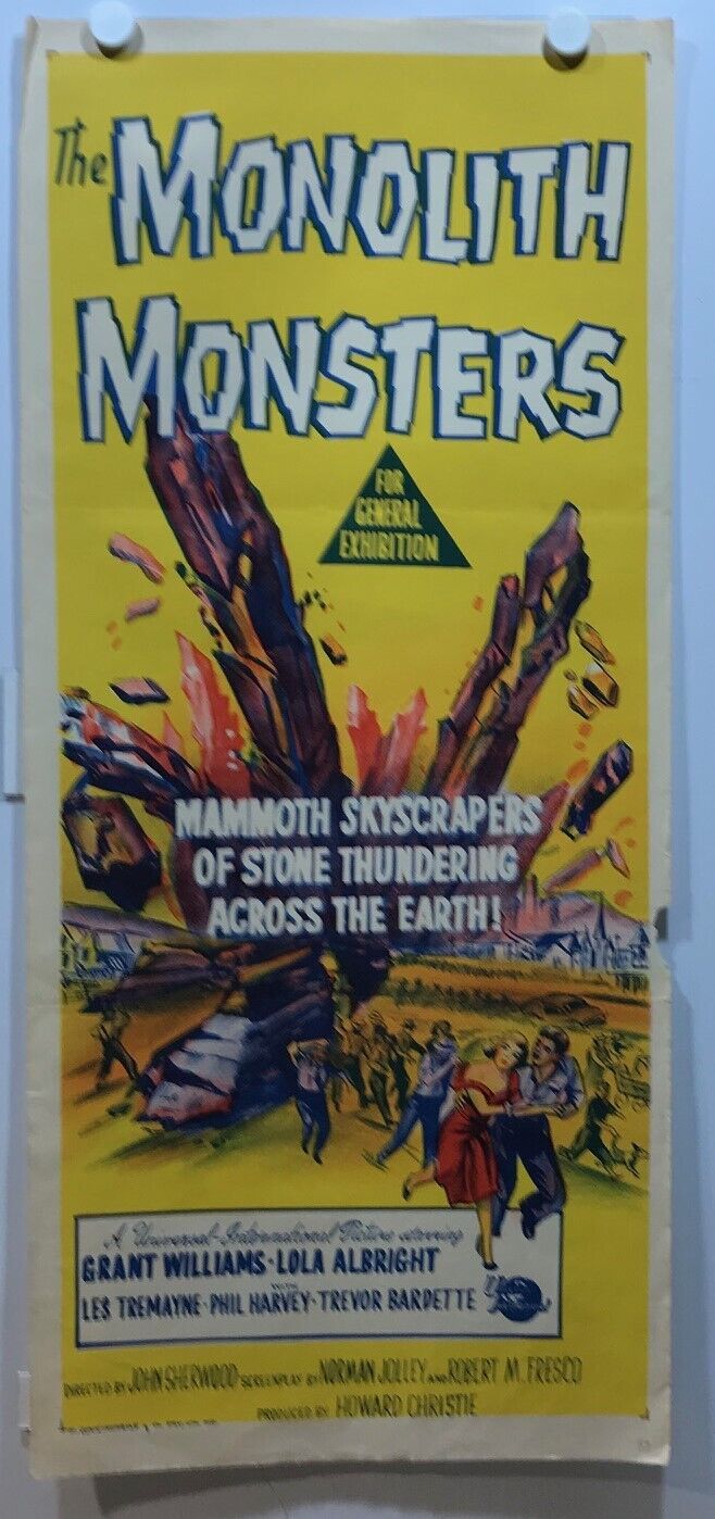 ORIGINAL DAYBILL MOVIE POSTER - THE MONOLITH MONSTERS - 1957