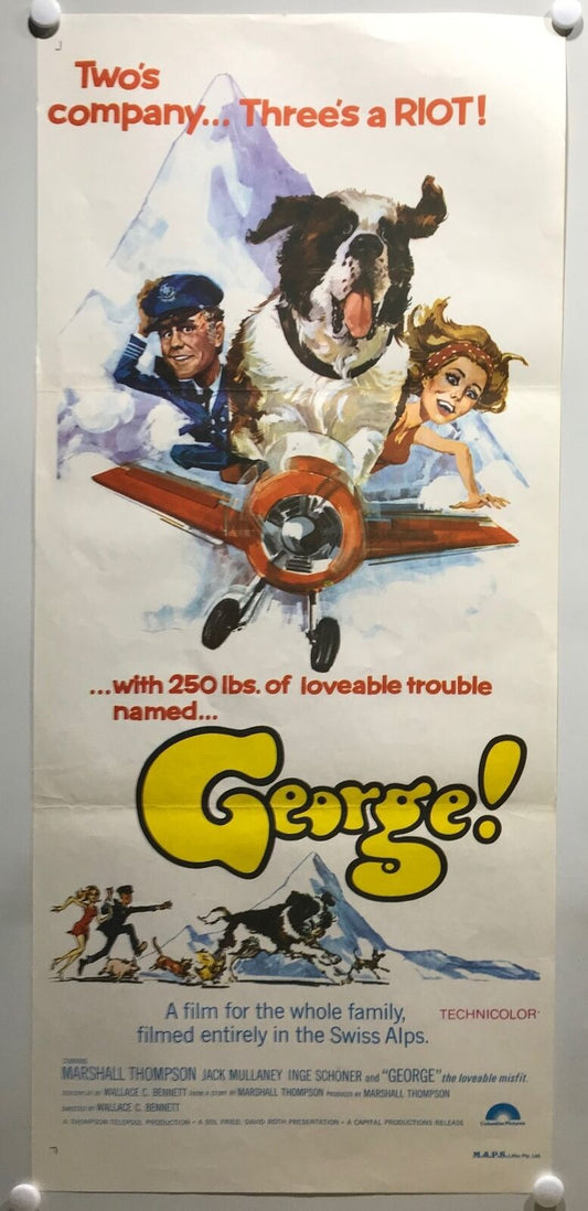 ORIGINAL DAYBILL MOVIE POSTER - GEORGE! - 1972