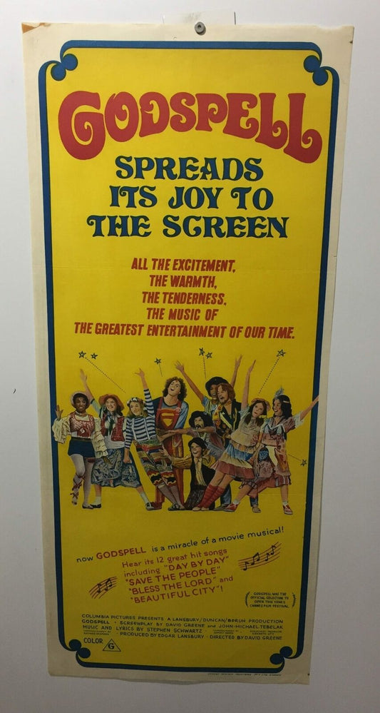 ORIGINAL DAYBILL MOVIE POSTER - GODSPELL - Musical