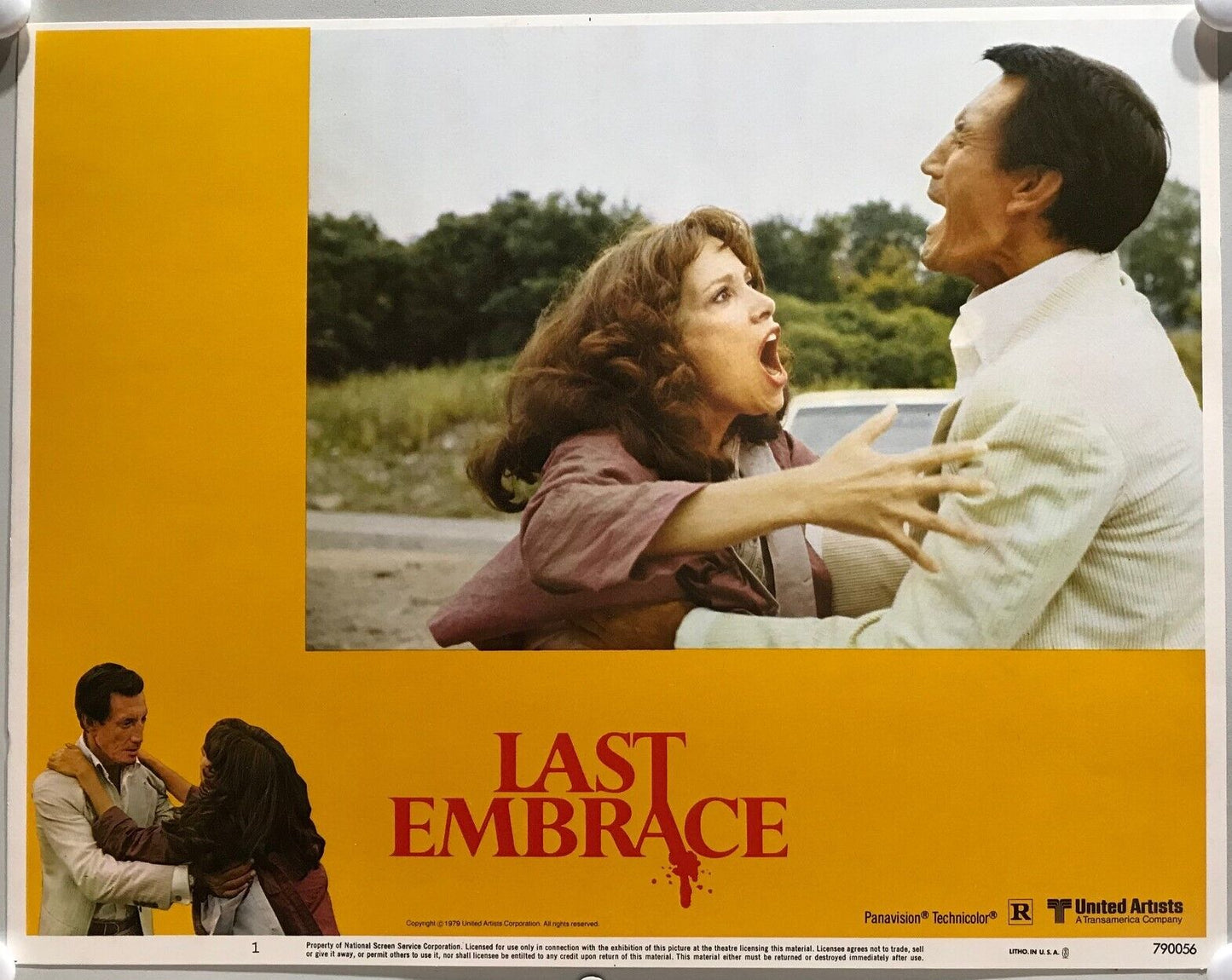 ORIGINAL LOBBY CARDS - LAST EMBRACE - 1979 - set of 8