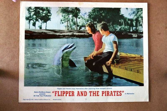 ORIGINAL LOBBY CARD - FLIPPER AND THE PIRATES - 1964 - key card #1