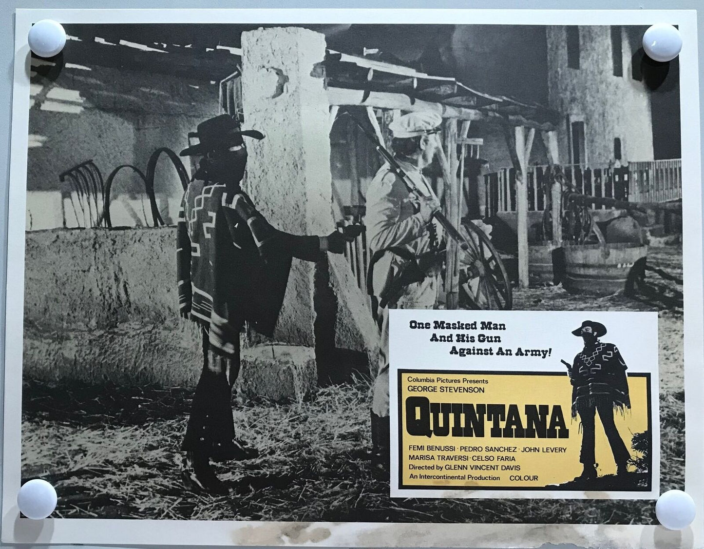 ORIGINAL LOBBY CARDS - QUINTANA - 1969 - set of 8