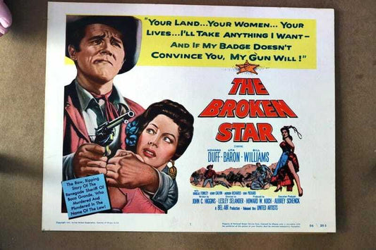 ORIGINAL LOBBY CARD - THE BROKEN STAR - 1956 - title card