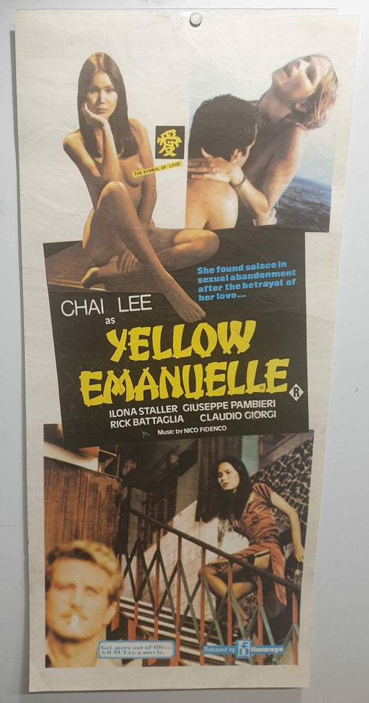 ORIGINAL DAYBILL MOVIE POSTER - YELLOW EMANUELLE