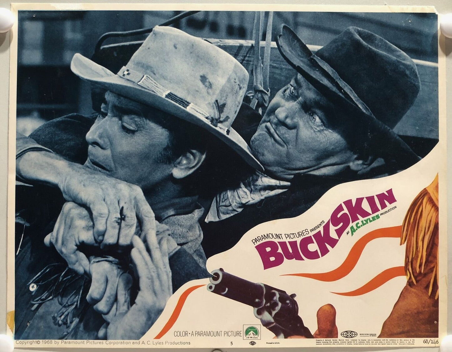 ORIGINAL LOBBY CARDS - BUCKSKIN - 1968 - set of 8