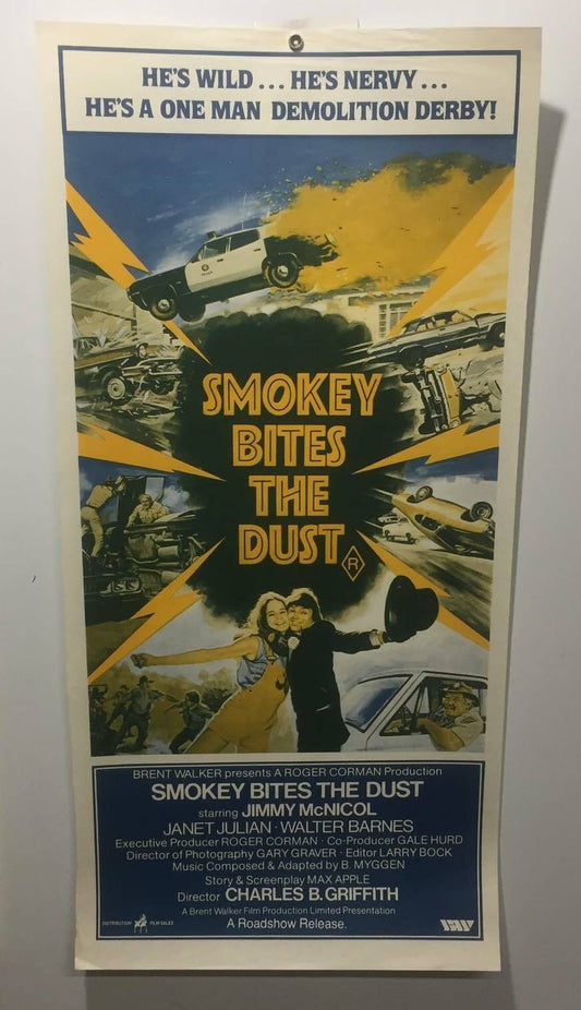 ORIGINAL DAYBILL MOVIE POSTER - SMOKEY BITES THE DUST