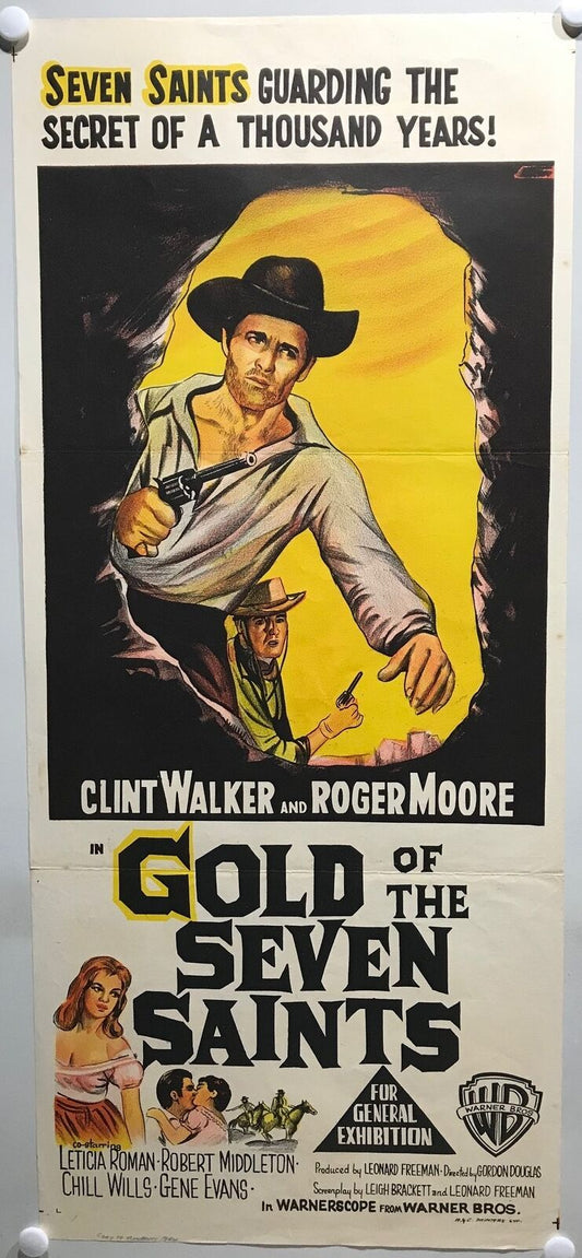 ORIGINAL DAYBILL MOVIE POSTER - GOLD OF THE SEVEN SAINTS - 1961
