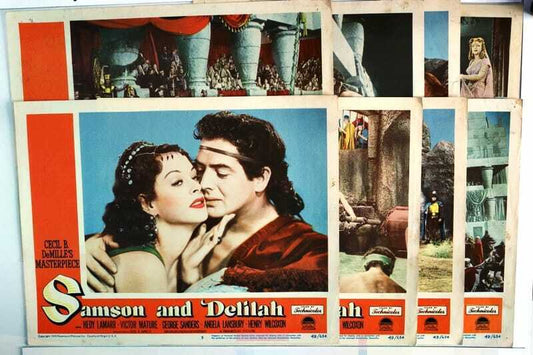 ORIGINAL LOBBY CARDS - SAMSON AND DELILAH - 1949 - set of 8