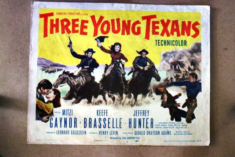 ORIGINAL LOBBY CARD - THREE YOUNG TEXANS - 1954 - title card