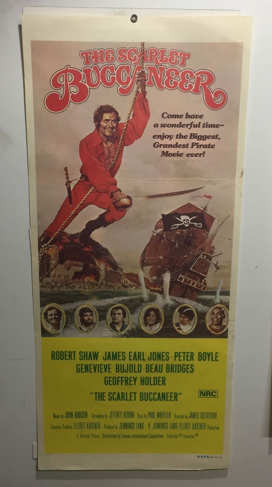 ORIGINAL DAYBILL MOVIE POSTER - THE SCARLET BUCCANEER