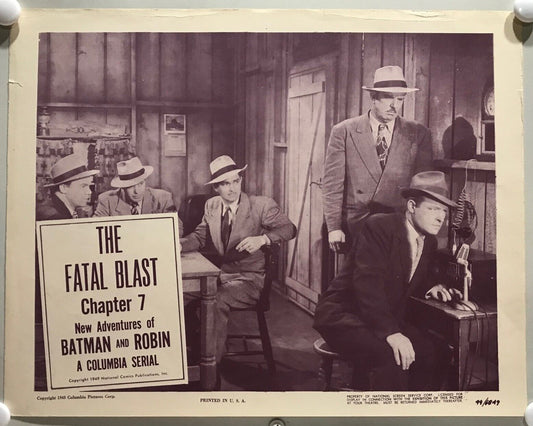 ORIGINAL SERIAL LOBBY CARD - NEW ADVENTURES OF BATMAN AND ROBIN - 1924 - Ch 7...