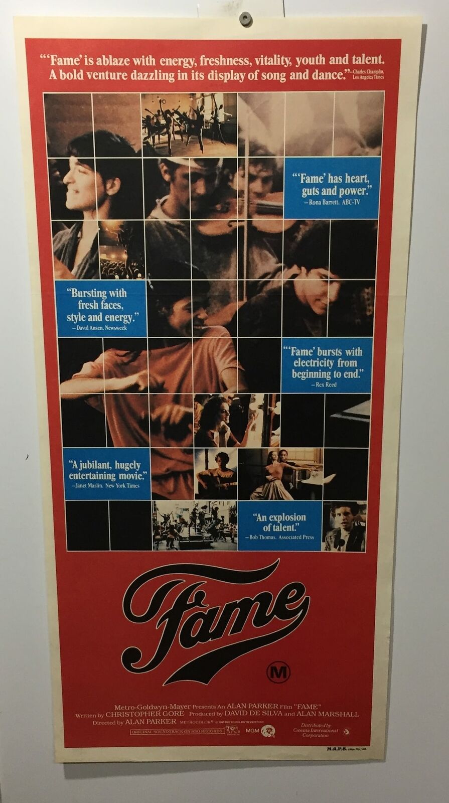 ORIGINAL DAYBILL MOVIE POSTER - FAME