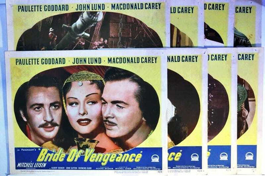 ORIGINAL LOBBY CARDS - BRIDE OF VENGEANCE - 1949 - set of 8