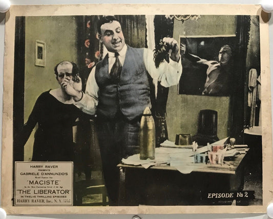 ORIGINAL SERIAL LOBBY CARD - THE LIBERATOR (e2) -1918 - Maciste - episode #2 ...