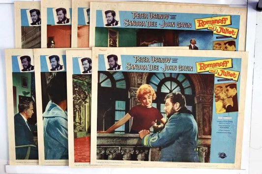 ORIGINAL LOBBY CARDS - ROMANOFF AND JULIET - 1961 - set of 8