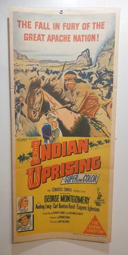 ORIGINAL DAYBILL MOVIE POSTER - INDIAN UPRISING