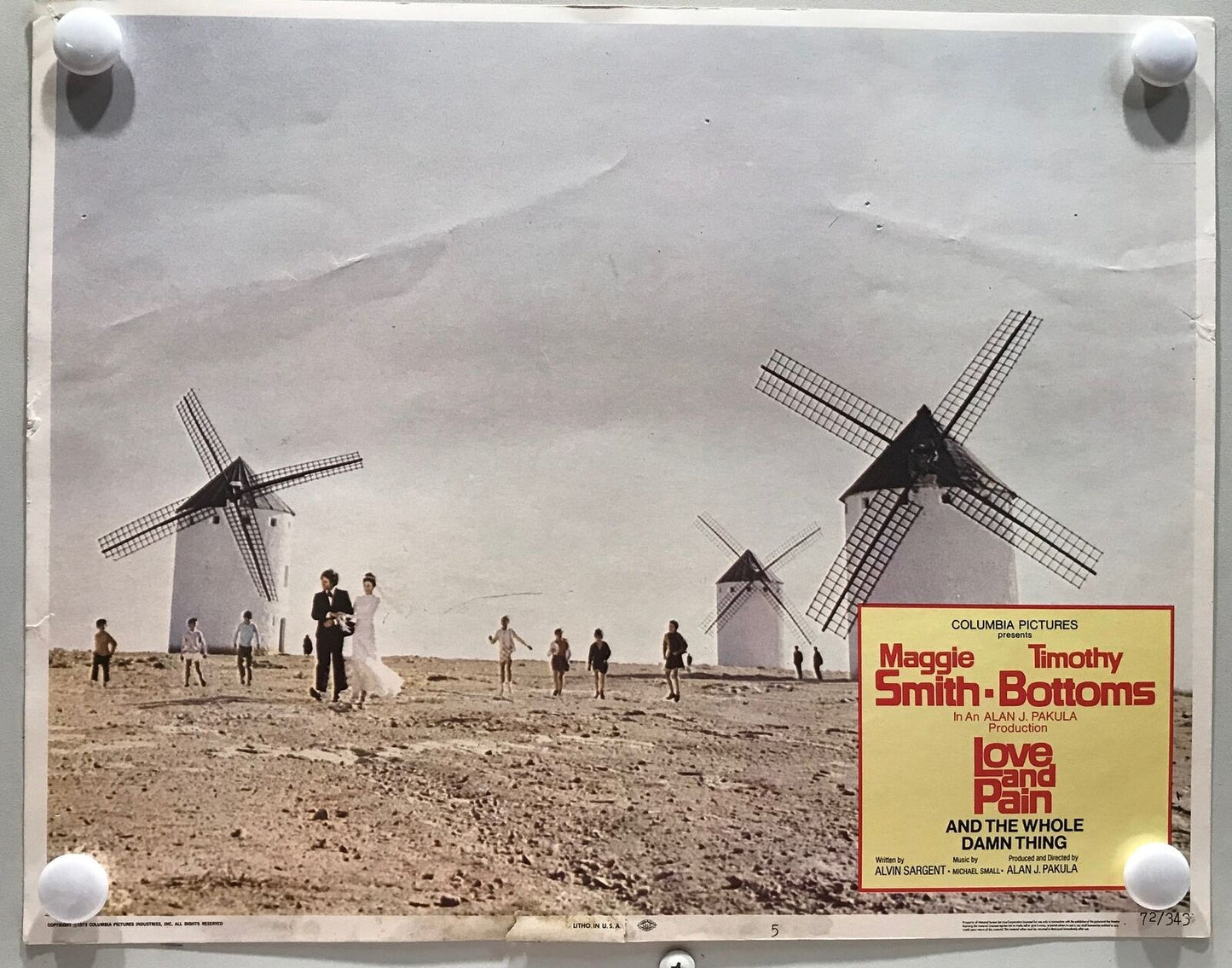 ORIGINAL LOBBY CARDS - LOVE AND PAIN AND THE WHOLE DAMN THING - 1972 - Set of 8