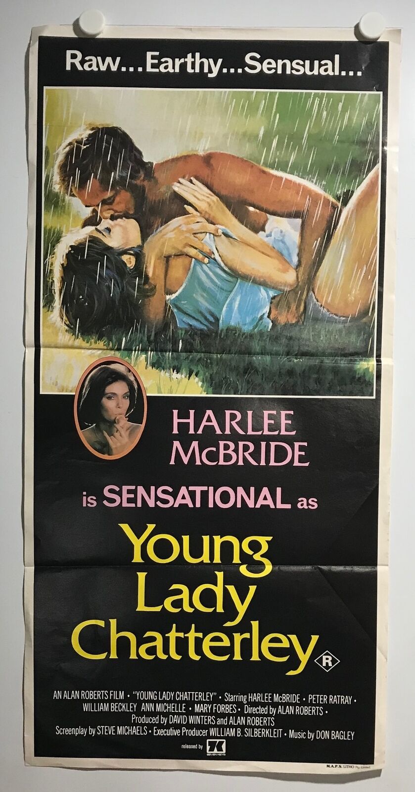 ORIGINAL DAYBILL MOVIE POSTER - YOUNG LADY CHATTERLEY - 1977