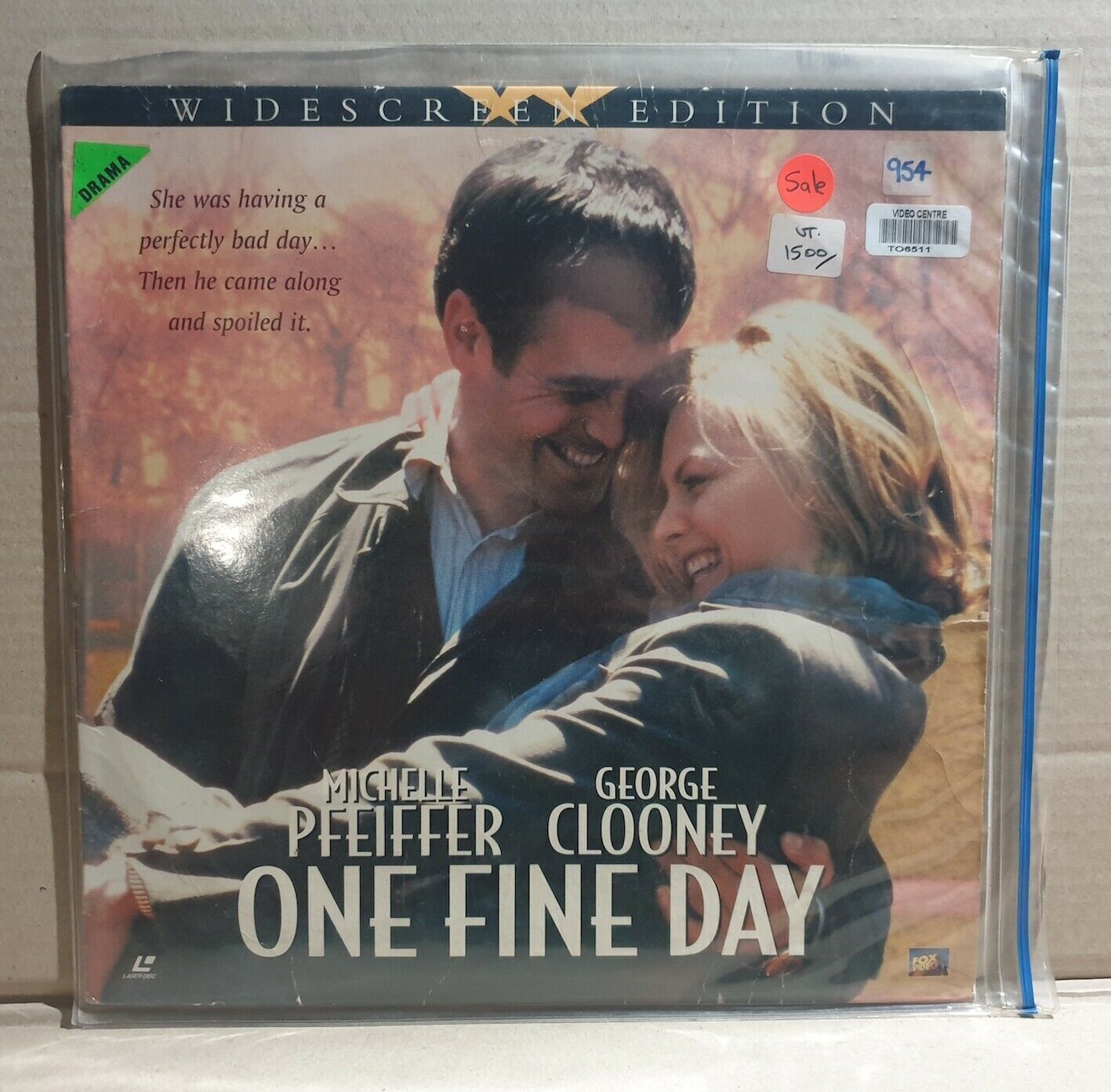 LASERDISC MOVIE - ONE FINE DAY - Michelle Pfeiffer, George Clooney