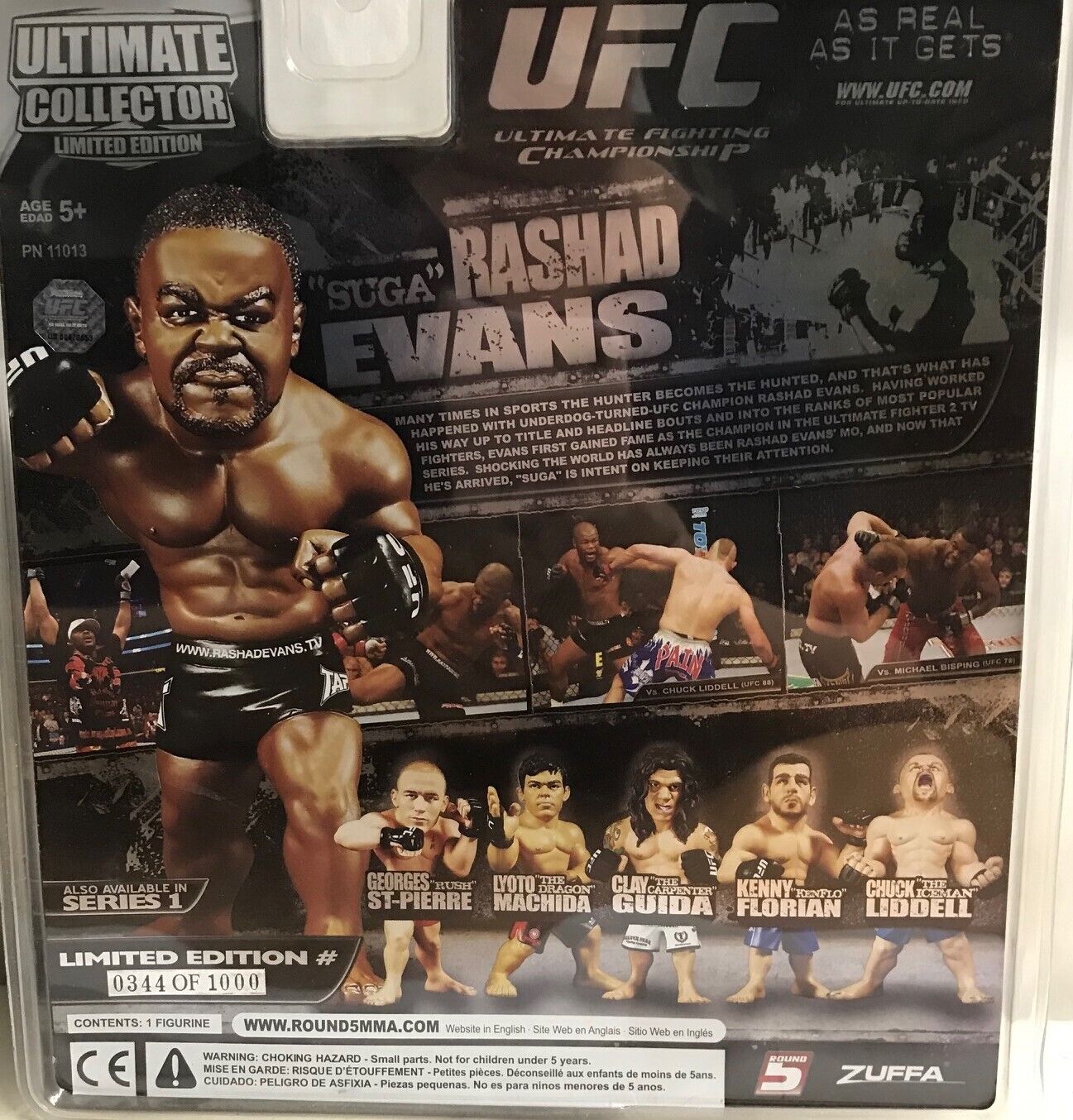 UFC - RASHAD "SUGA" EVANS  - COLLECTABLE FIGURE - LIMITED EDITION - NEW IN BOX