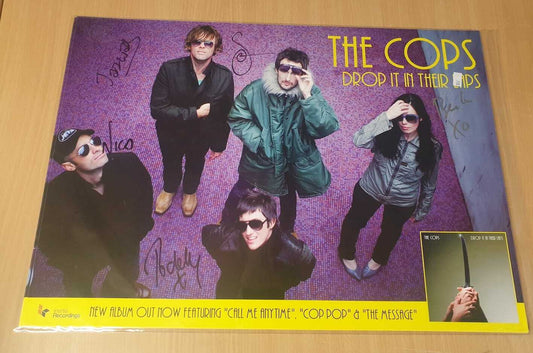 MUSIC PROMO POSTER - THE COPS DROP IT IN THEIR LAPS SIGNED CALL ME ANYTIME CO...