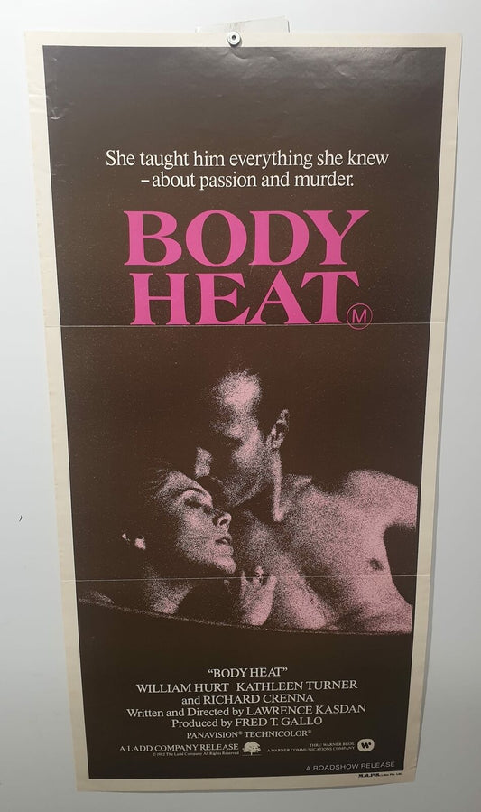 ORIGINAL DAYBILL MOVIE POSTER - BODY HEAT