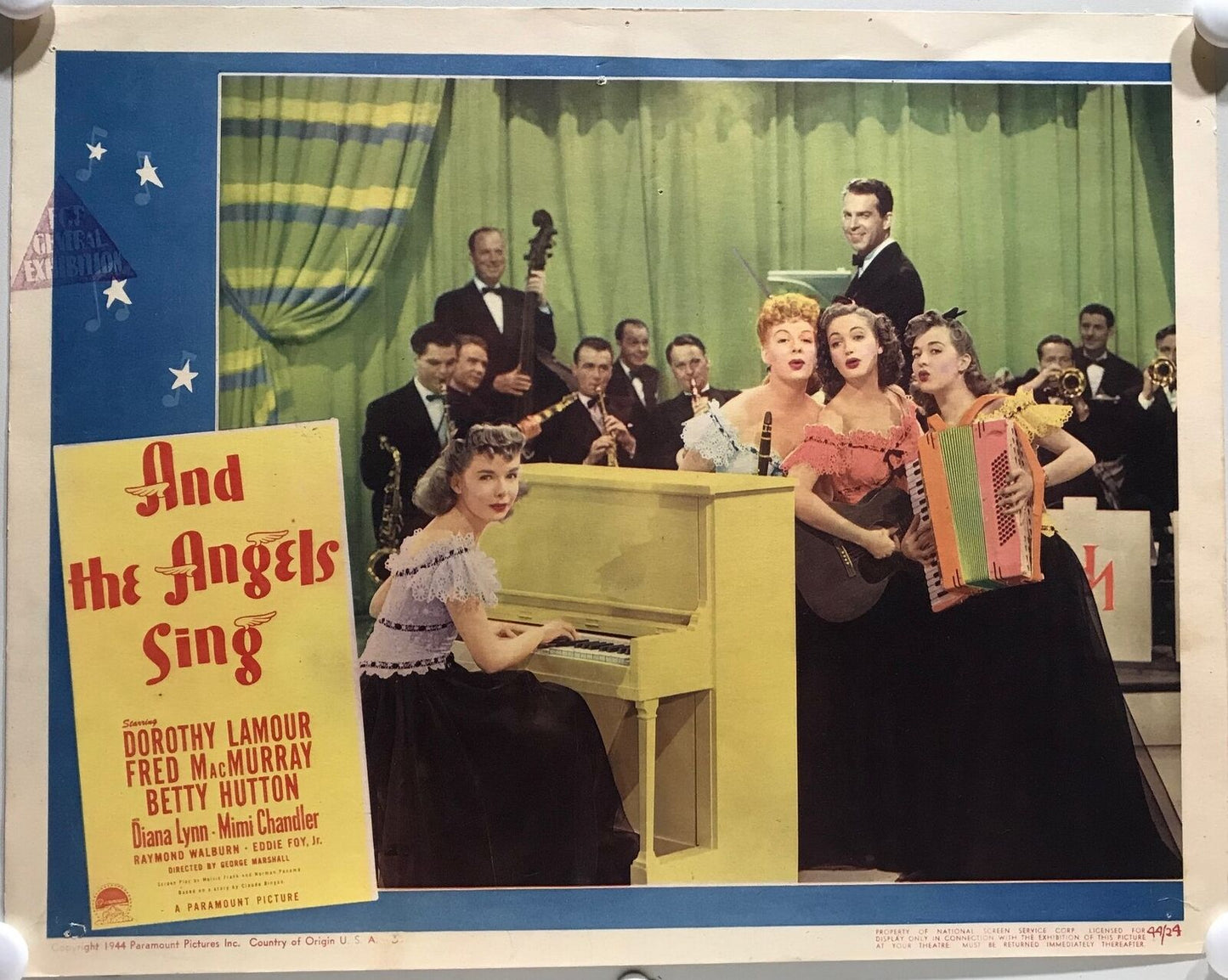ORIGINAL LOBBY CARDS - AND THE ANGELS SING - 1944 - set of 8