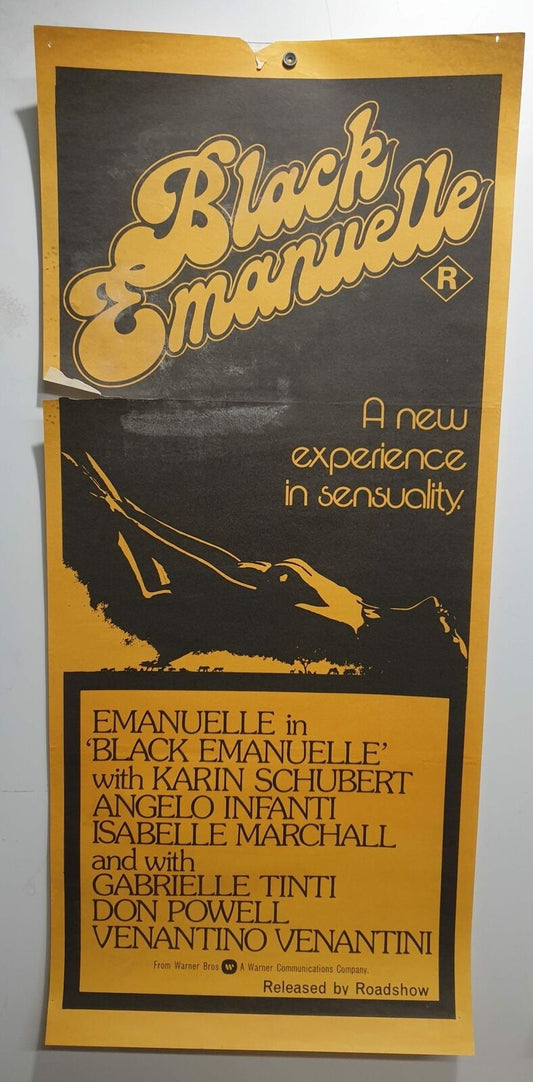 ORIGINAL DAYBILL MOVIE POSTER - BLACK EMANUELLE - ADULT